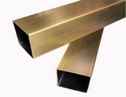 Χρυσό Hairline 201 304 ορθογώνιοι τετραγωνικοί σωλήνες ASTM A554