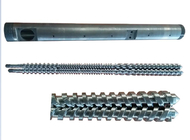 Βιμεταλικές / νιτριωμένες κωνικές βίδες και βαρέλια δίδυμων εξοπλισμών για την βιομηχανία WPC PVC PE