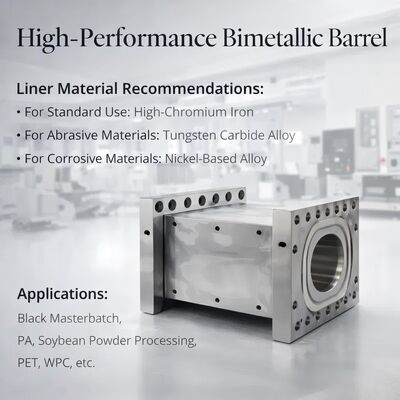 Ποιότητα  Nickel Alloy Twin Screw Extruder Barrel with Wear and Corrosion Resistance for High Performance εργοστάσιο