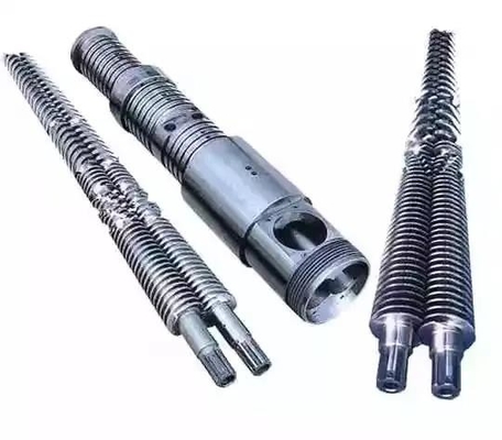 38CrMoAlA Nitrided 51/105 65/132 80/156 δίδυμο βαρέλι βιδών για τον πλαστικό εξωθητή