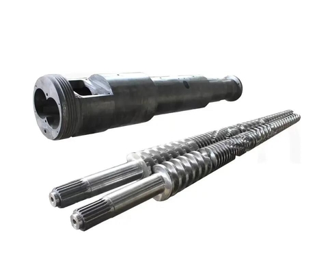 38CrMoAlA Nitrided 51/105 65/132 80/156 δίδυμο βαρέλι βιδών για τον πλαστικό εξωθητή