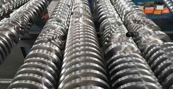 38crmoala κωνικά δίδυμα βίδα και βαρέλι δομικού χάλυβα κραμάτων για το σχεδιάγραμμα PVC WPC