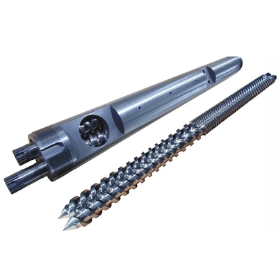 WPC PVC PE Industry / Extruder Bimetallic Nitride Κωνικές δίδυμες βίδες και βαρέλια