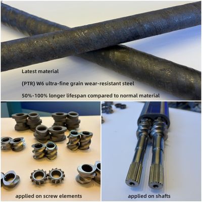 (PTR) Τμήματα εκχυλίστη χάλυβα υπεργυρόσπορου με πολύ λεπτές κόκκους, ανθεκτικό στην φθορά