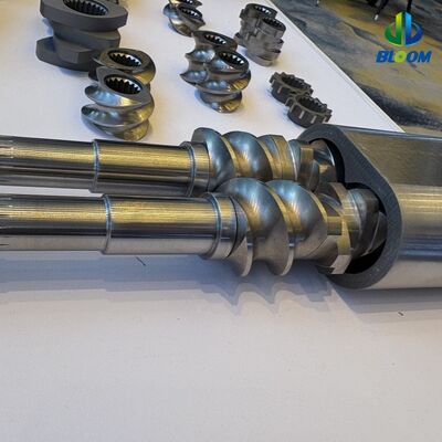 Προσαρμοσμένα Διμεταλλικά Τμήματα Κοχλία Ανθεκτικά στη Φθορά και τη Διάβρωση για Εξαρτήματα Δίδυμου Κοχλία Εξώθησης με Υψηλή Ικανότητα Ροπής