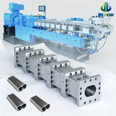 Βίδες και βαρέλια εξωθητήρα από διμεταλλικό κράμα νικελίου με αντοχή στη φθορά και ανοχή σε υψηλές θερμοκρασίες για εξωθητήρα πλαστικού PP Pet PVC ABS