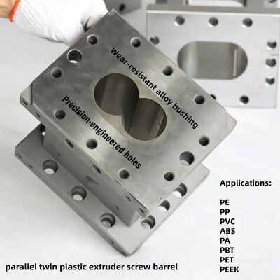 Προσαρμοσμένο βαρέλι δίδυμης βίδας από κράμα νικελίου με αντοχή στην φθορά και αρθρωτή σχεδίαση για εξωρύθμιση υψηλής ροπής