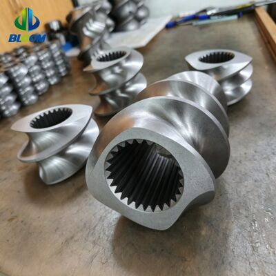HRC 58-62 Hardness Twin Screw Extruder Screw Elements with Wear and Corrosion Resistance for WPC and PVC Processing via CNC Precision Machining